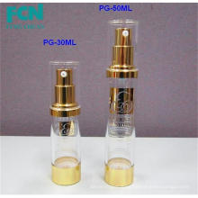 Clear PETG oem airless plastic serum pump cosmetic packaging bottles